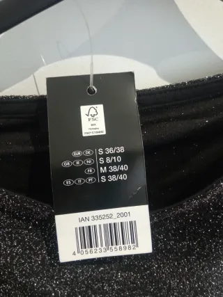 Vestido fiesta plateado y negro