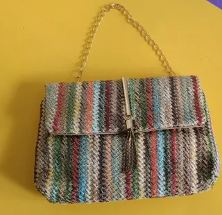 Borsetta a Tracolla Multicolore con Nappina