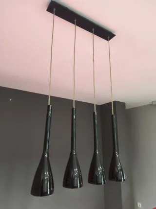 Lámpara colgante diseño copas invertidas