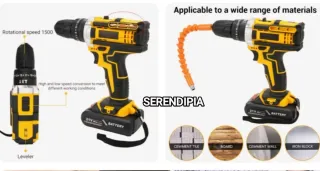 TALADRO ATORNILLADOR+FAROLA SOLAR.