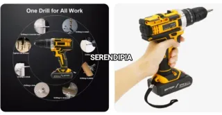 TALADRO ATORNILLADOR+FAROLA SOLAR.