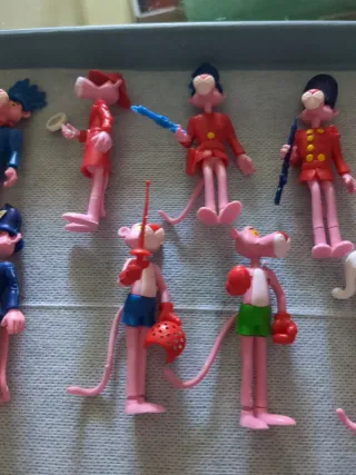 Colección de figuras Pantera Rosa Plástico Años 80