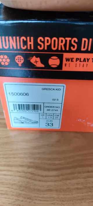 Zapatillas Munich Talla 33 Negras