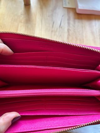 Billetera Original Furla Piel Rosa