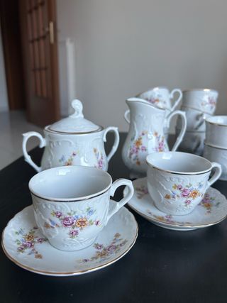 Set Caffè Porcellana Vintage Floreale