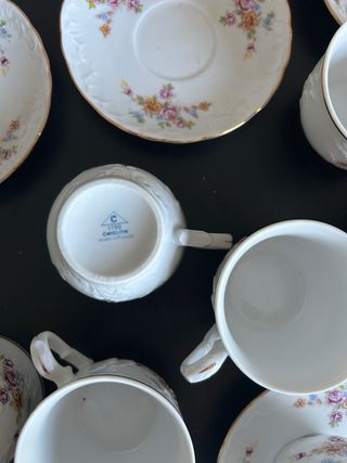 Set Caffè Porcellana Vintage Floreale