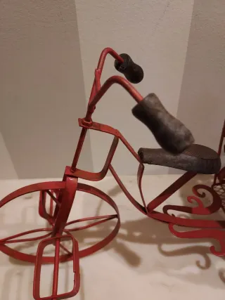 Triciclo decorativo hierro forjado