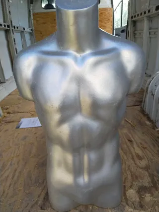 Maniquí Torso Hombre Plata