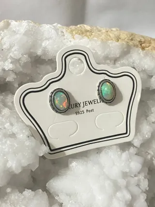 Pendientes Plata 925 Ópalo Natural