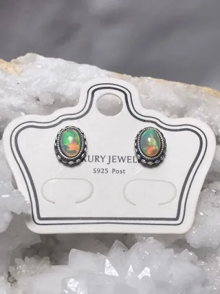 Pendientes Plata 925 Ópalo Natural