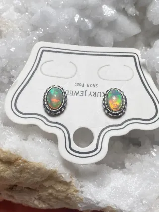 Pendientes Plata 925 Ópalo Natural