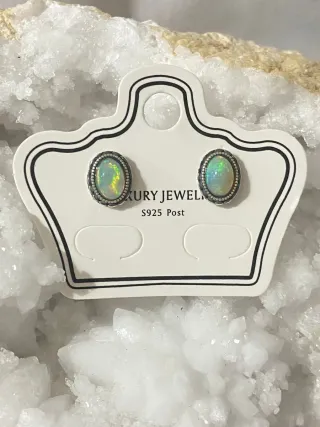 Pendientes Plata 925 Ópalo Natural