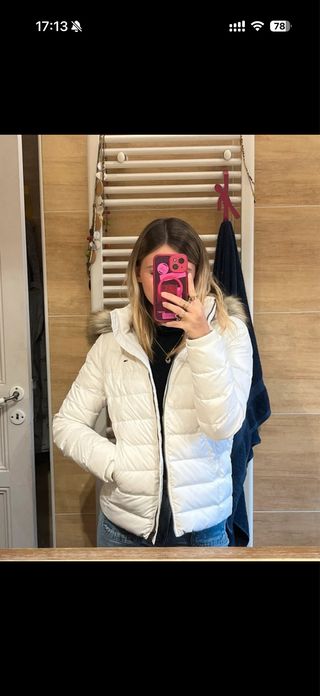 Plumífero blanco mujer Tommy Hilfiger