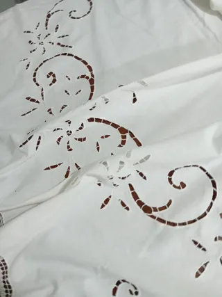 Tendone ricamato a mano filet rete 280x150