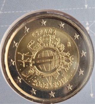 X Aniversario Euro 2012 España 30 y 2 euros