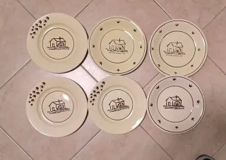 Set 6 Piatti Mulino Bianco Ceramica