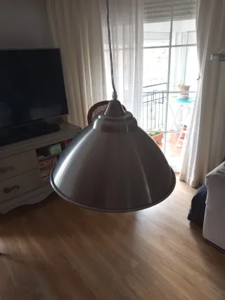 Lámpara Techo Moderna Gris Metalizada