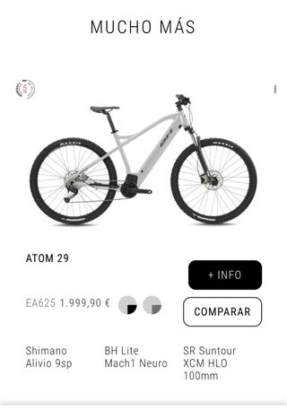 BH Atom 29 Eléctrica CON UN AÑO Talla M