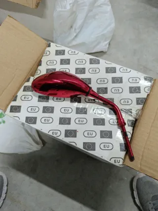 Espejo Retrovisor Derecho Scooter Rojo
