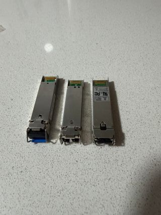 3 Transceptores SFP MikroTik, HP, Allied Telesis