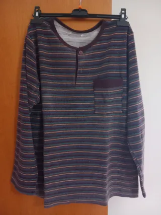 Camiseta pijama rayas manga larga