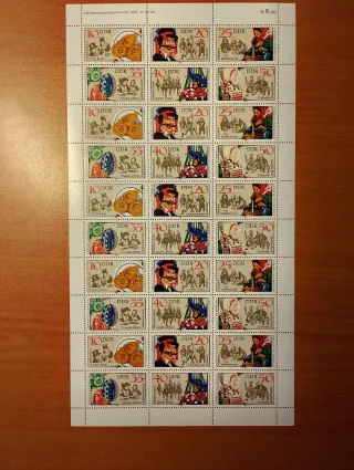 Hoja de sellos RDA 1982 - Folklore Alemán