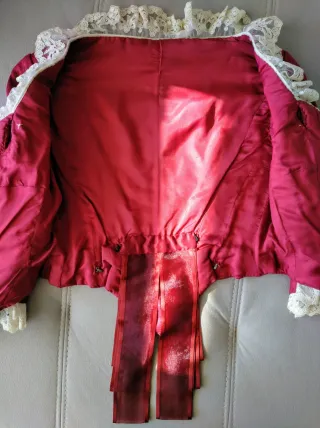 Corpiño Fallera de época color vino Talla XXS