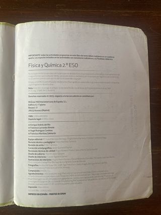 Física y Química 2.º ESO