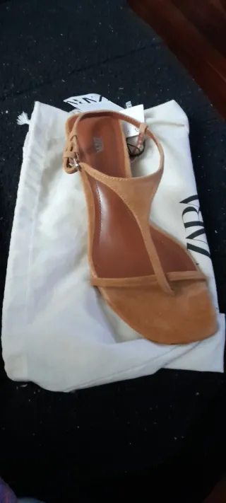 Sandalias planas mujer beige/marrón