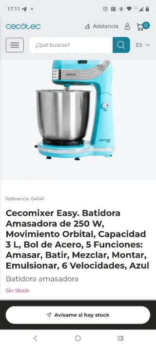 Batidora Cecotec Cecomixer Easy