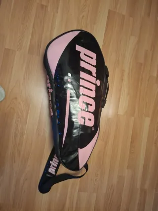 Raquetero de tenis Prince negra y rosa