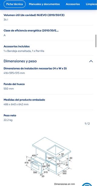 Horno Balay Profesional 540 Compacto