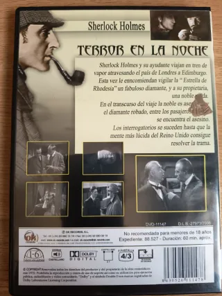DVD Sherlock Holmes: Terror en la Noche