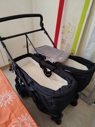 Carrito Gemelar Baby Monsters Negro