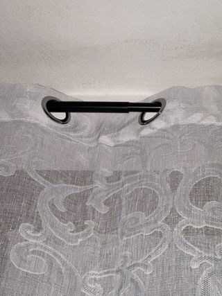 Tenda trasparente con disegno damascato