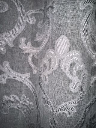 Tenda trasparente con disegno damascato