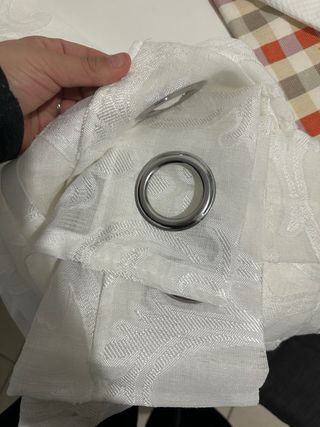 Tenda trasparente con disegno damascato