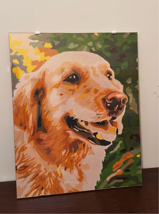 Cuadro pintado de perro