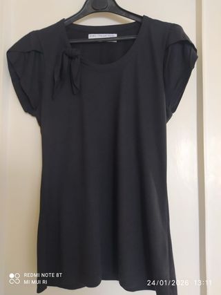 Camiseta Zara Negra Talla M