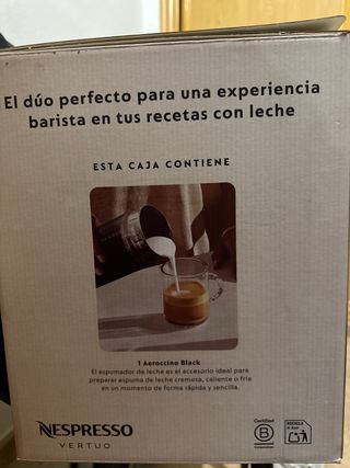 Cafetera Nespresso Vertuo Pop Black + Aeroccino
