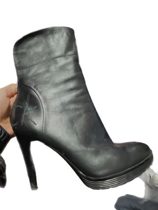 Stivaletti Calvin Klein Pelle Nera Tg 37