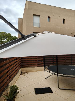 Sombrilla de jardín reclinable