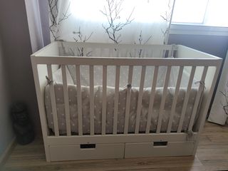 Cuna bebé blanca 120x60 buen estado con colchón