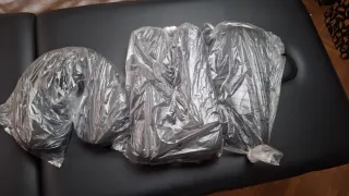 Camilla plegable de color negro