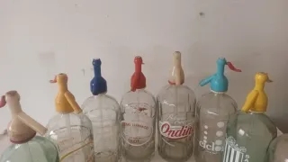 Sifones antiguos de vidrio