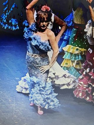 Conjunto Sevillanas Azul y Multicolor