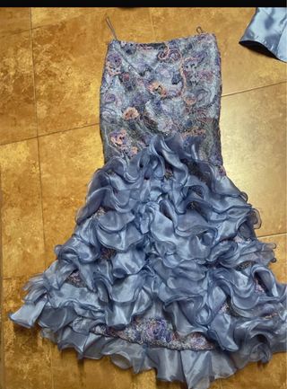 Conjunto Sevillanas Azul y Multicolor