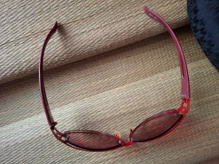 Gafas de sol rojas y estuche Max Mara