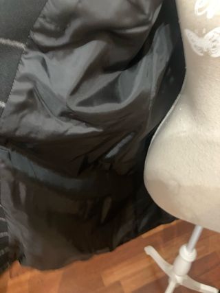 Cappotto a quadri nero e bianco