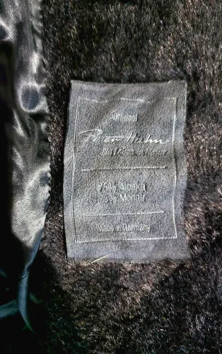 Abrigo de Piel Alpaca maron oscuro